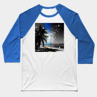 Caribbean Dreaming - digital artwork tribute to Isla Saona in the Dominican Republic Baseball T-Shirt